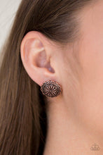 Paparazzi Accessories-Durango Desert - Copper Earrings