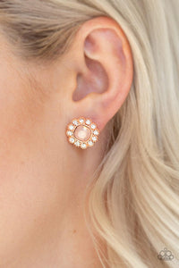 Paparazzi Accessories-Little Lady - Copper Earrings