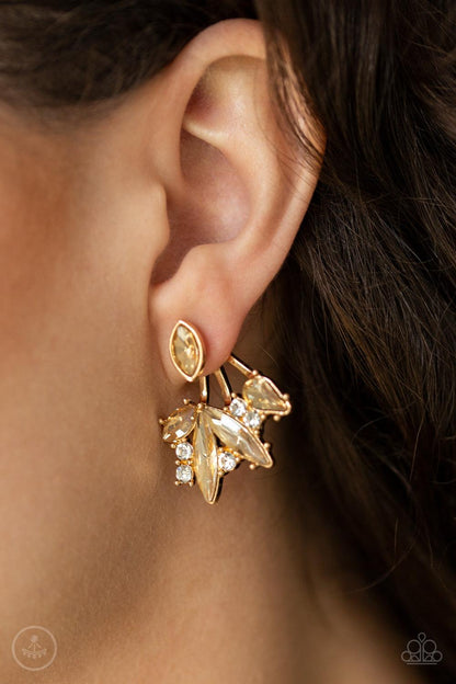 Paparazzi Accessories-Deco Dynamite - Gold Earrings