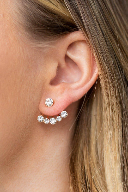 Paparazzi Accessories-Jeweled Jubilee - Gold Earrings