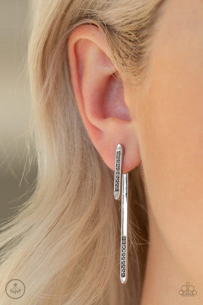 Paparazzi Accessories-Very Important VIXEN - Silver Earrings