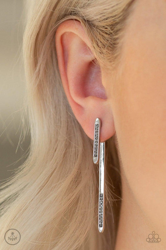 Paparazzi Accessories-Very Important VIXEN - Silver Earrings