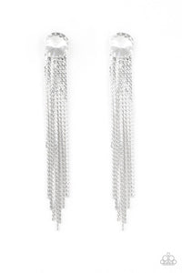 Level Up - White Earrings - Jewelry by Bretta