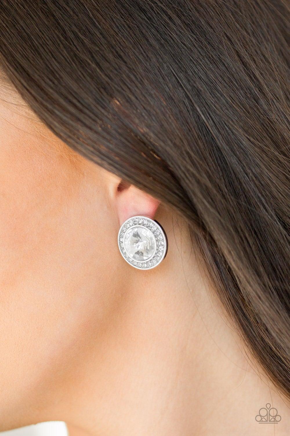 Paparazzi Accessories-What Should I BLING? - White Earrings