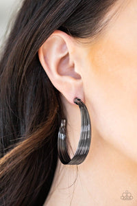 Paparazzi Accessories-Live Wire - Black Earrings