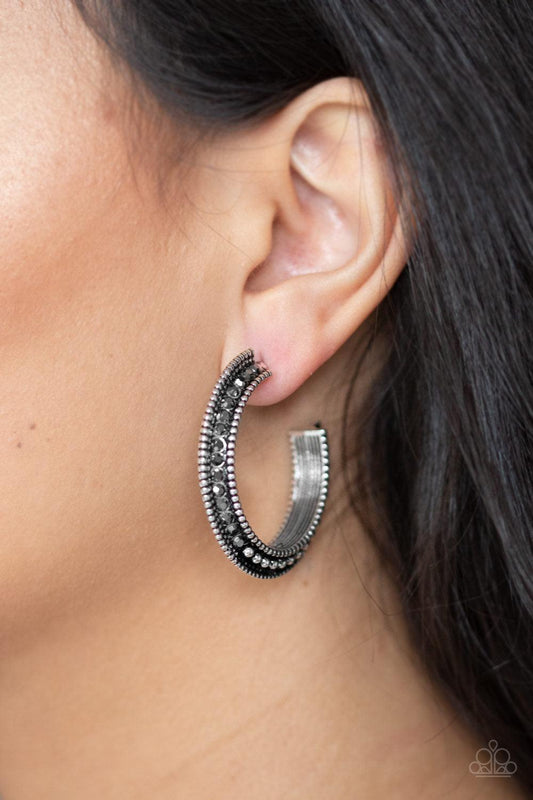 Paparazzi Accessories-Retro Reverberation - Silver Earrings