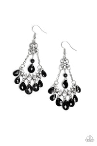 Paparazzi Accessories-Malibu Sunset - Black Earrings