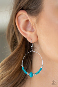 Paparazzi Accessories-Retro Rural - Blue Earrings