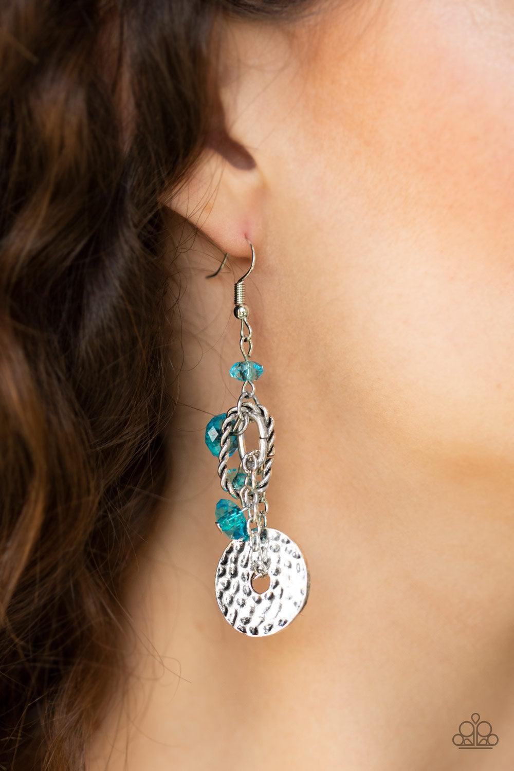 Paparazzi Accessories-Seaside Catch - Blue Earrings