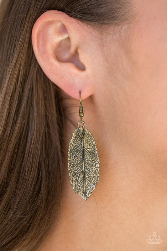 Paparazzi Accessories-We GATHERER Together - Brass Earrings