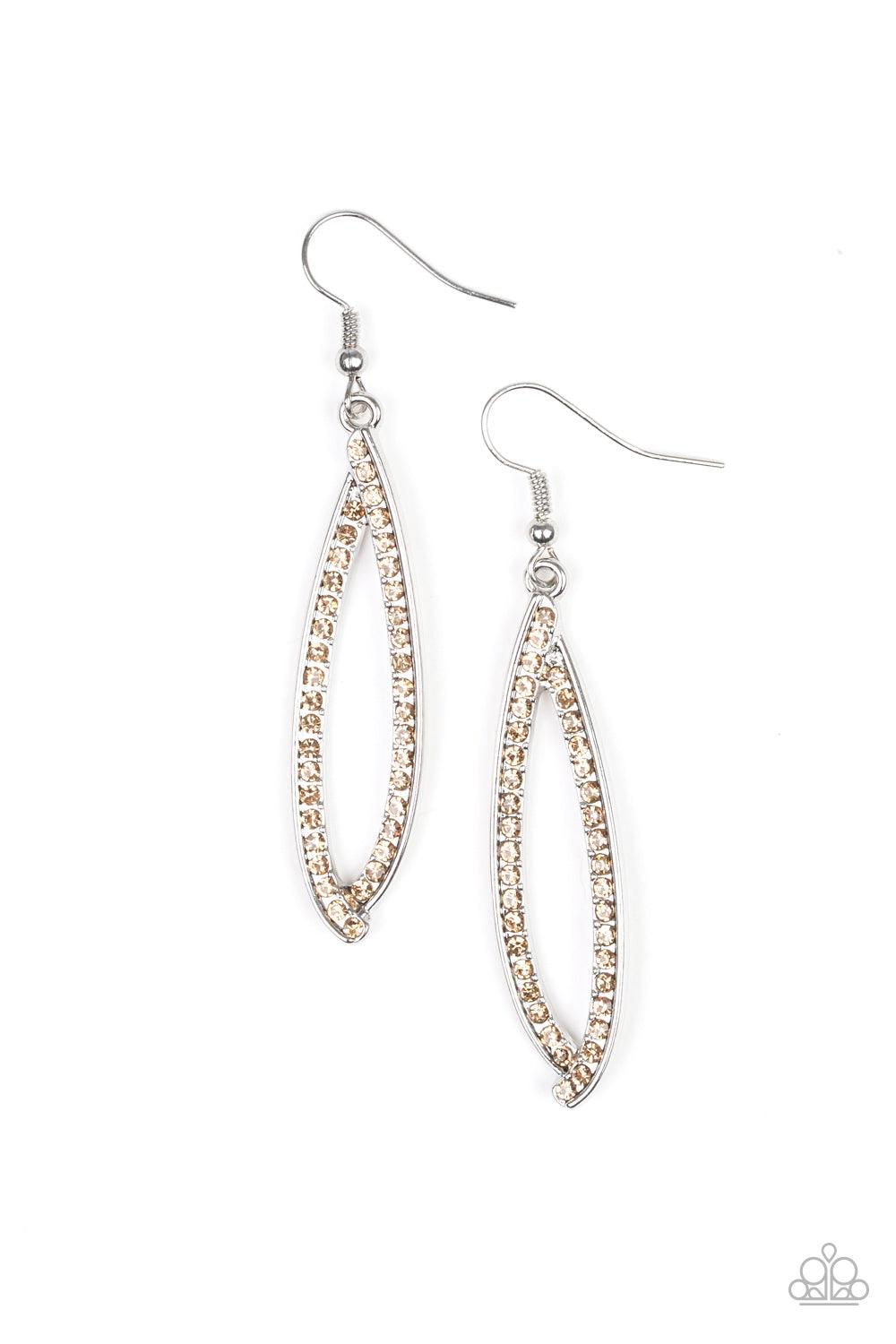 Paparazzi Accessories-Treasure Trove Trinket - Brown Earrings