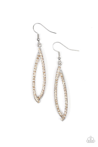 Paparazzi Accessories-Treasure Trove Trinket - Brown Earrings