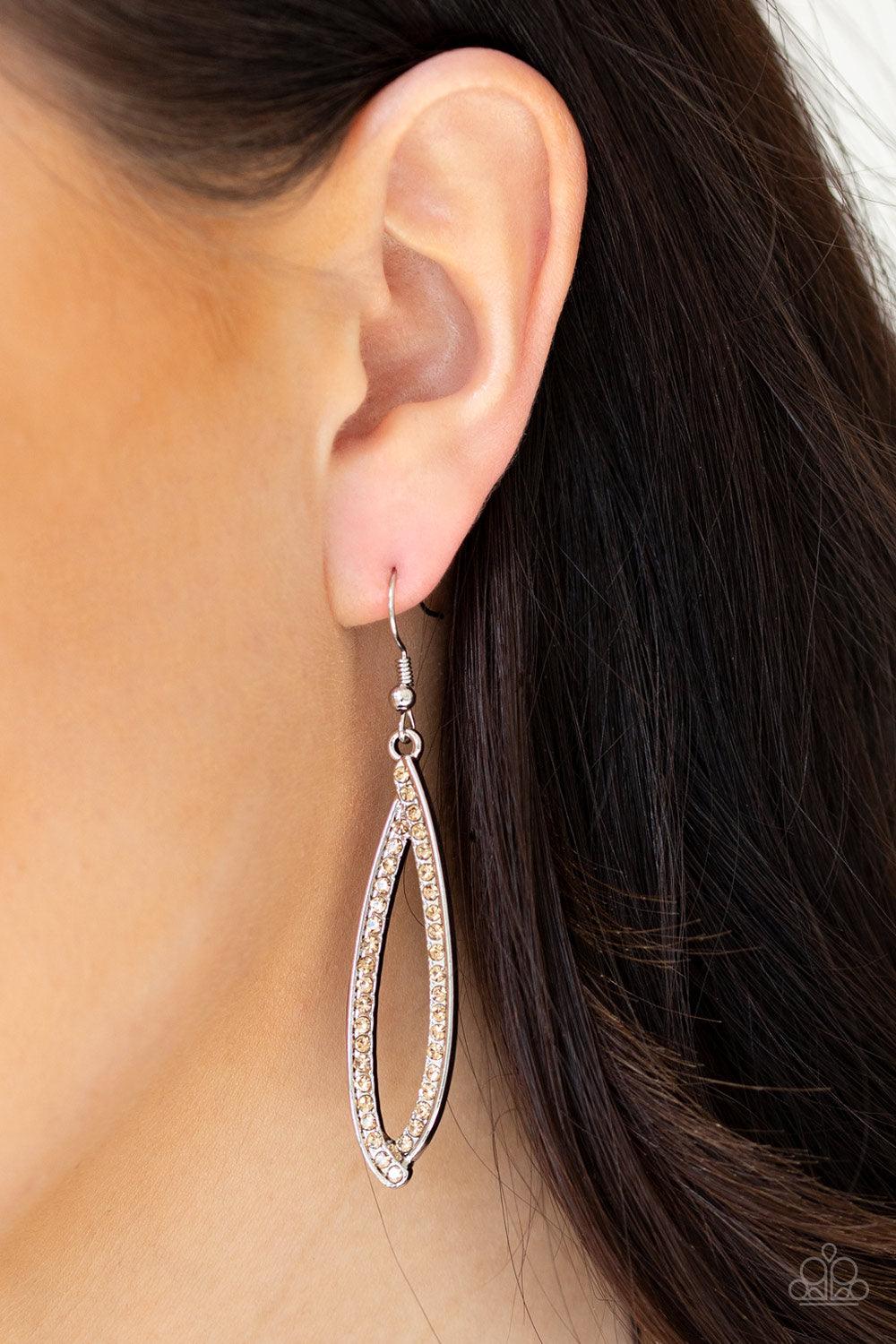 Paparazzi Accessories-Treasure Trove Trinket - Brown Earrings