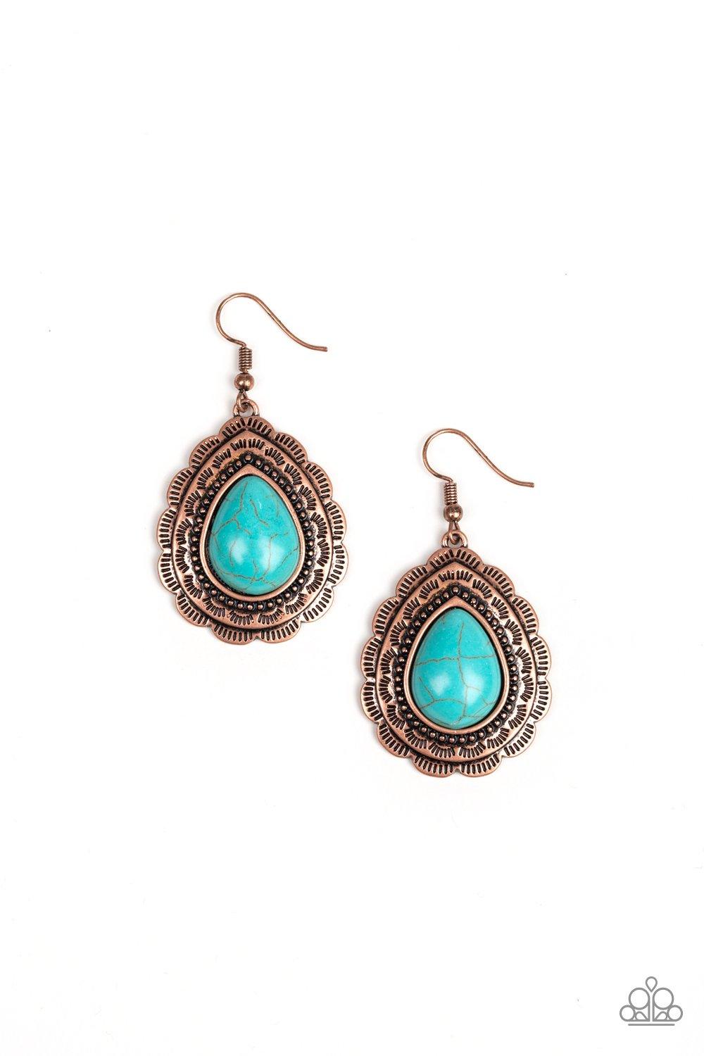 Paparazzi Accessories-Mountain Mover - Copper Earrings