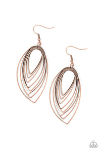 Paparazzi Accessories-Walkabout Ware - Copper Earrings