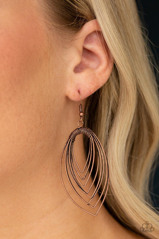 Paparazzi Accessories-Walkabout Ware - Copper Earrings
