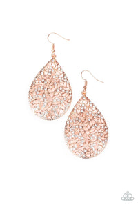 Paparazzi Accessories-Hustle and Bustle - Copper Earrings