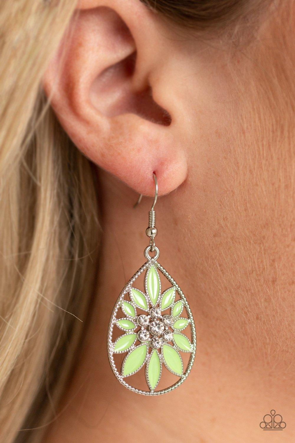 Floral Morals Green Earrings - Jewelry by Bretta