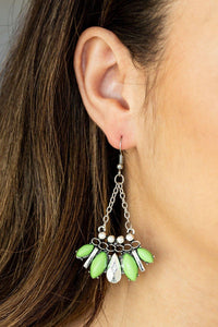 Paparazzi Accessories-Terra Tribe - Green Earrings