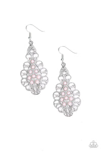 Paparazzi Accessories-Sprinkle On The Sparkle - Pink Earrings