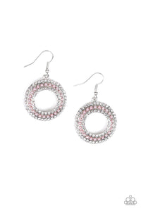 Paparazzi accessories-Sparkle Splurge - Pink Earrings