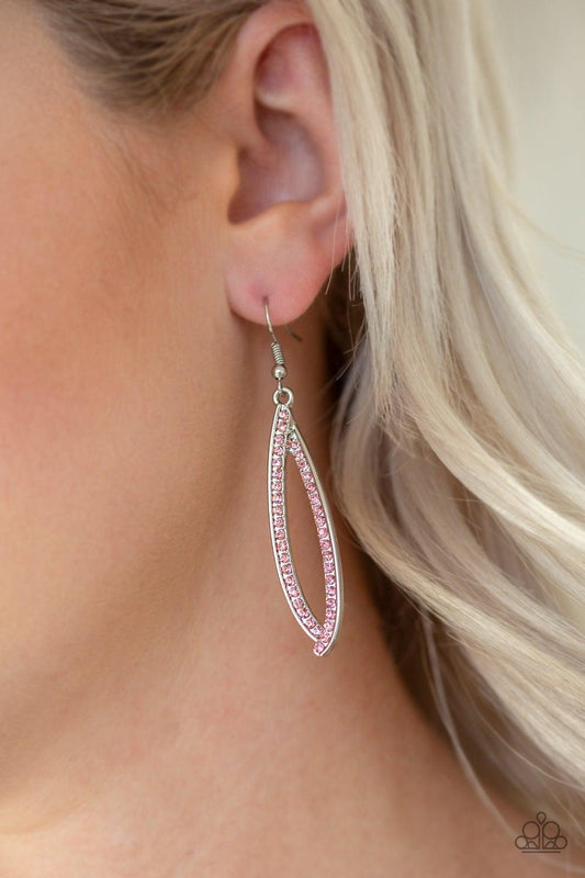Paparazzi Accessories-Treasure Trove Trinket - Pink Earrings