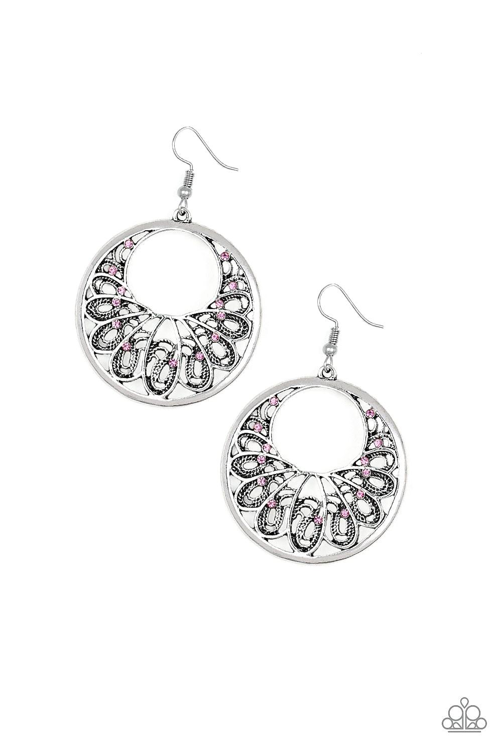 Paparazzi Accessories-Fancy That - Pink Earrings