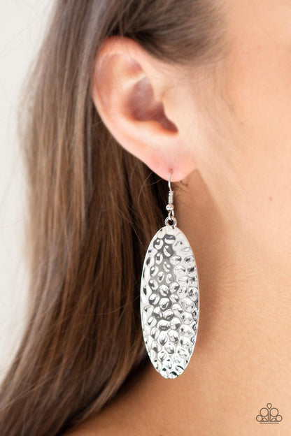 Paparazzi accessories-Radiantly Radiant - Silver Earrings - jewelrybybretta