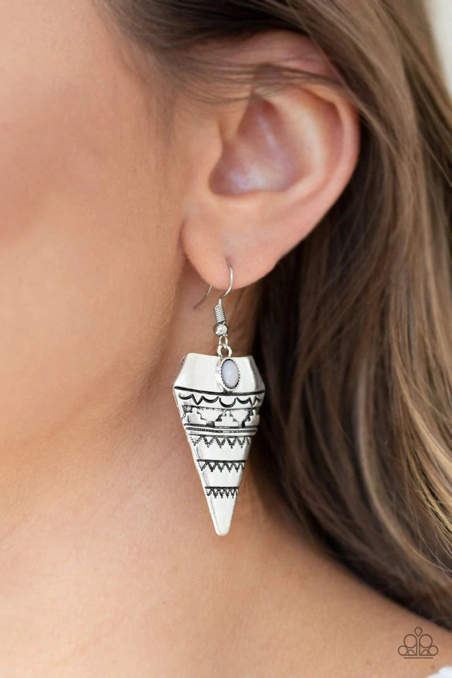 Jurassic Journey Silver Earrings - Jewelry by Bretta