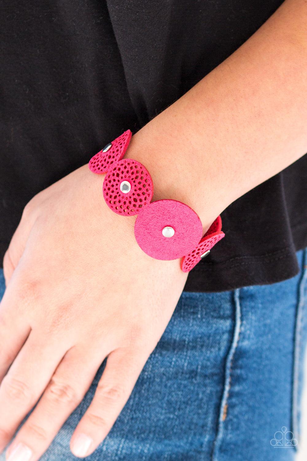 Paparazzi Accessories-Poppin Popstar - Pink Bracelet