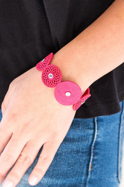 Paparazzi Accessories-Poppin Popstar - Pink Bracelet