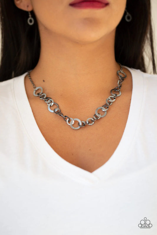 Move It On Over Black Necklace - Jewelry by Bretta