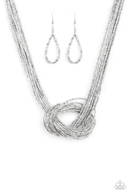 Paparazzi Accessories-Knotted Knockout - Silver Necklace