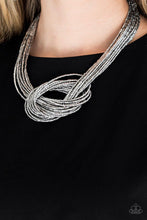 Paparazzi Accessories-Knotted Knockout - Silver Necklace