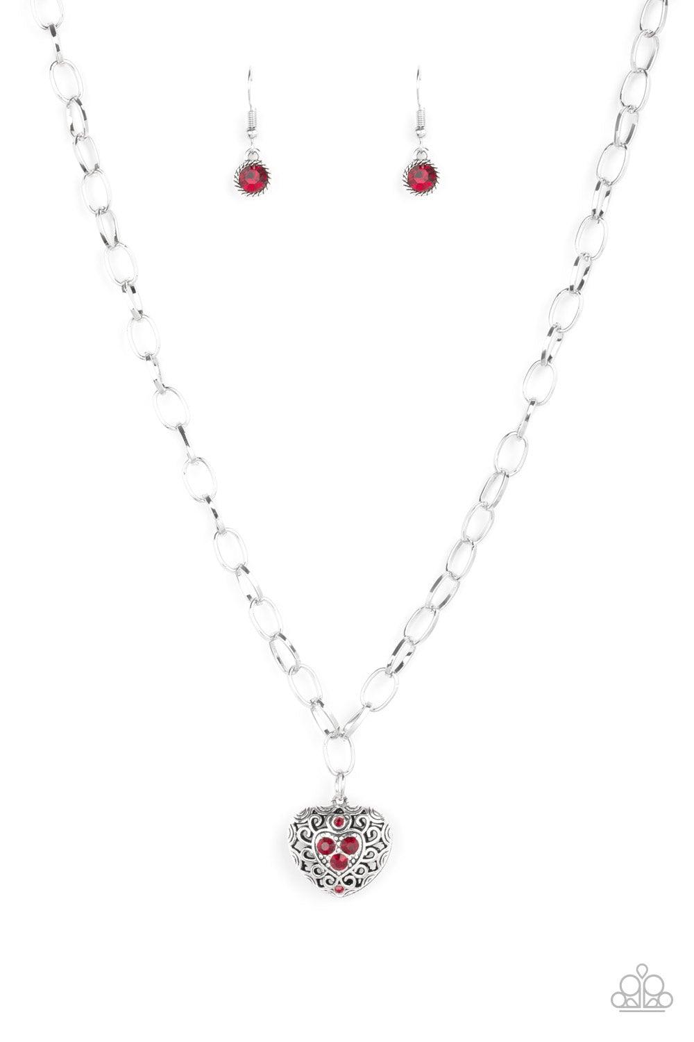 Paparazzi Accessories-No Love Lost - Red Necklace