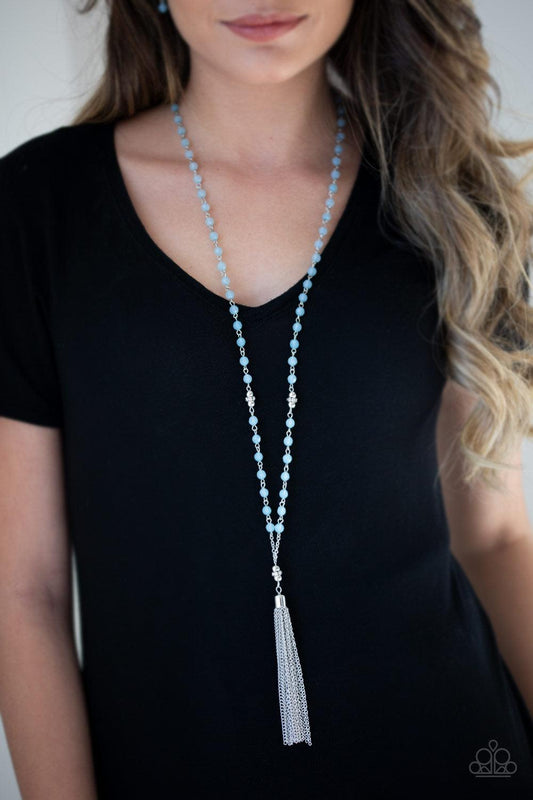 Paparazzi Accessories-Tassel Takeover - Blue Necklace
