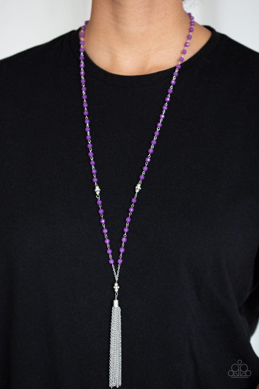 Tassel Takeover Purple Necklace - Jewelry by Bretta
