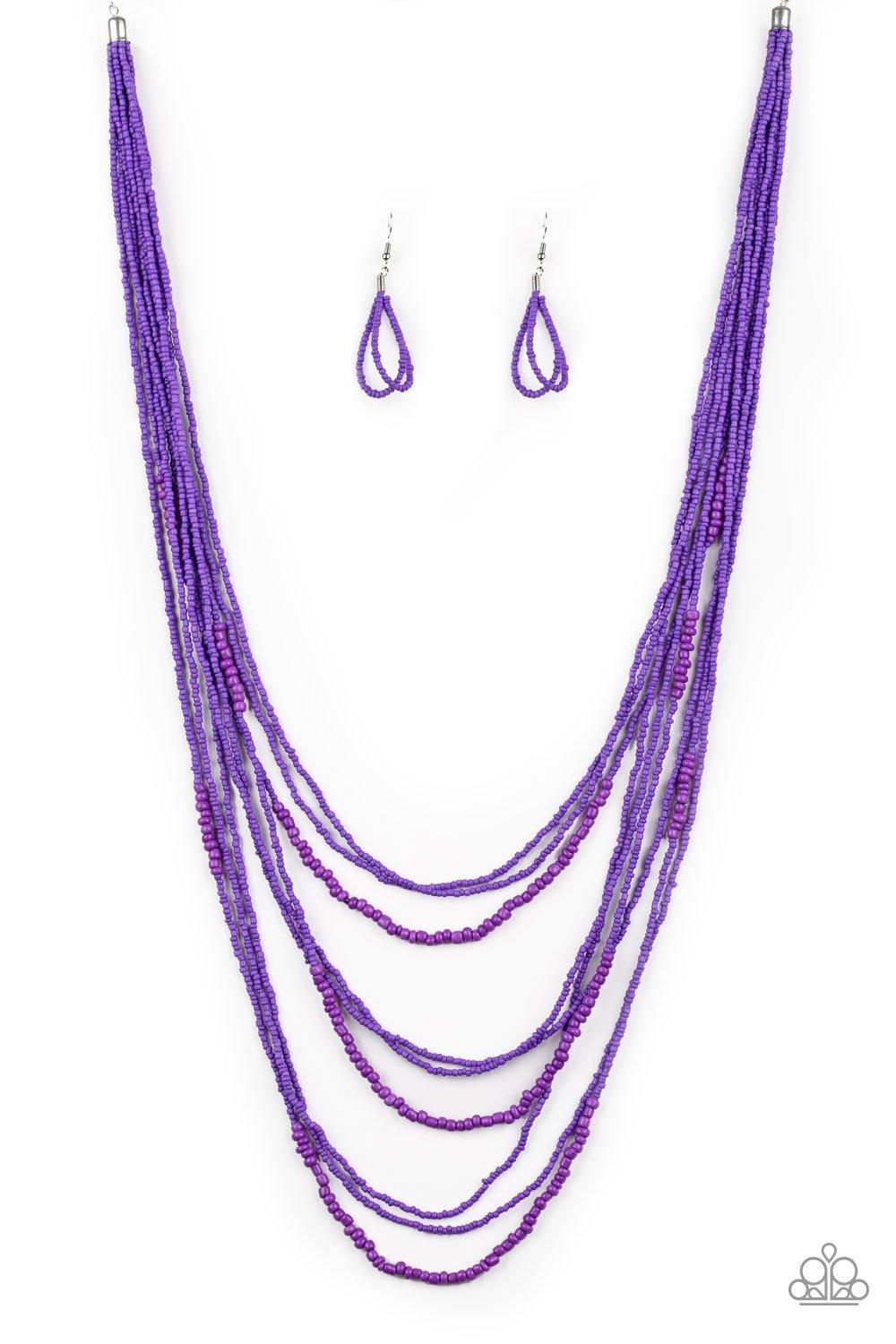 Paparazzi Accessories-Totally Tonga - Purple Necklace