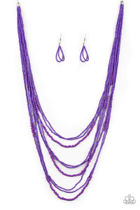Paparazzi Accessories-Totally Tonga - Purple Necklace