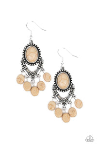 Paparazzi Accessories-Southern Sandstone - Brown Earrings