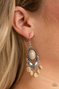 Paparazzi Accessories-Southern Sandstone - Brown Earrings