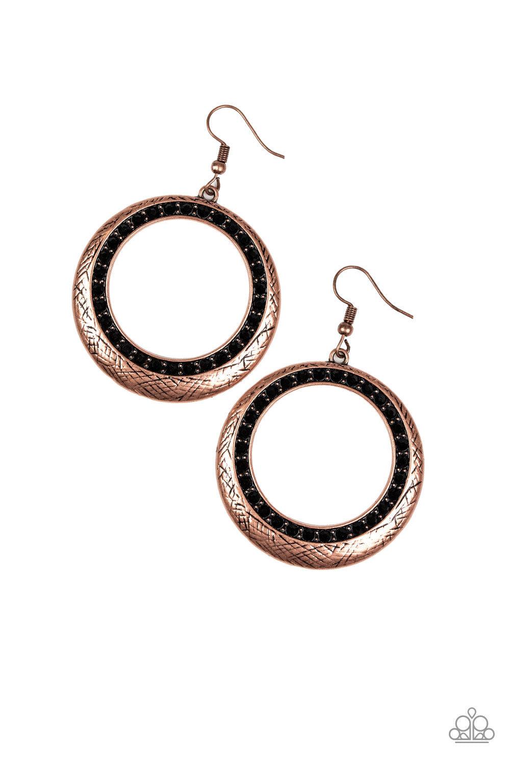 Paparazzi Accessories-Go-Go Glow - Copper Earrings