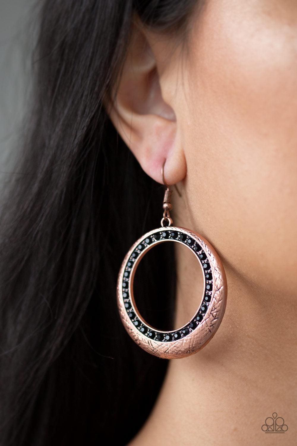 Paparazzi Accessories-Go-Go Glow - Copper Earrings