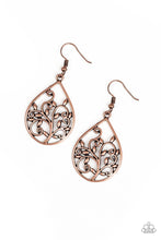 Paparazzi Accessories-Enchanted Vines - Copper Earrings