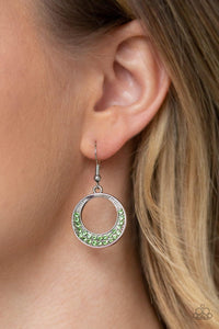 Paparazzi Accessories-Socialite Luster - Green Earrings