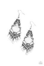 Paparazzi Accessories-Colorfully Cabaret - White Earrings
