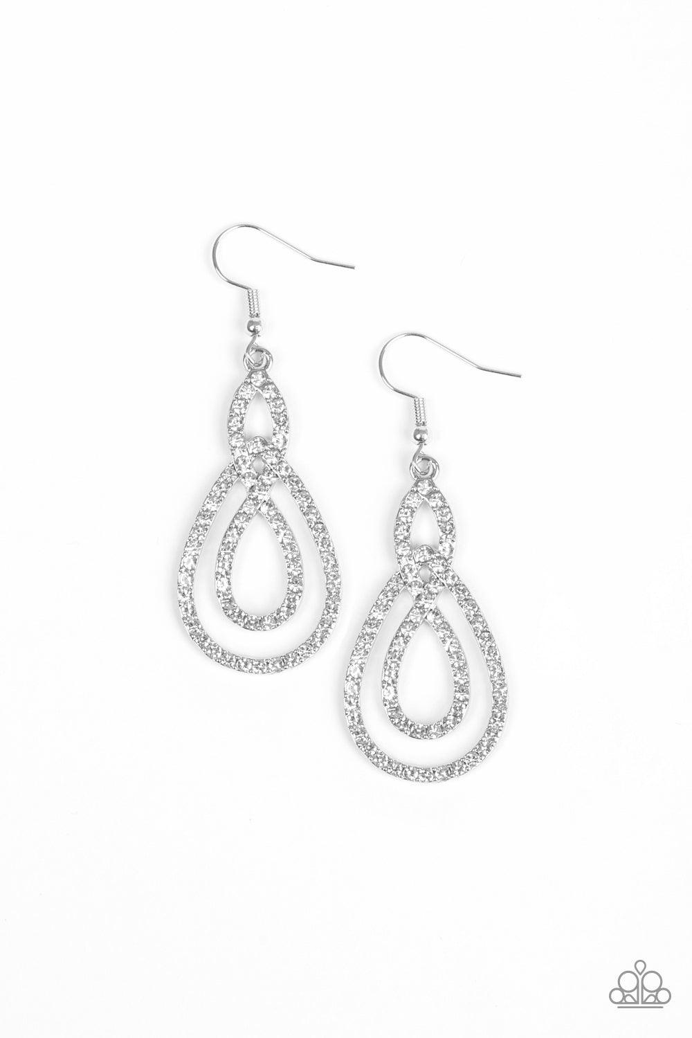 Paparazzi Accessories - Sassy Sophistication - White Earrings 