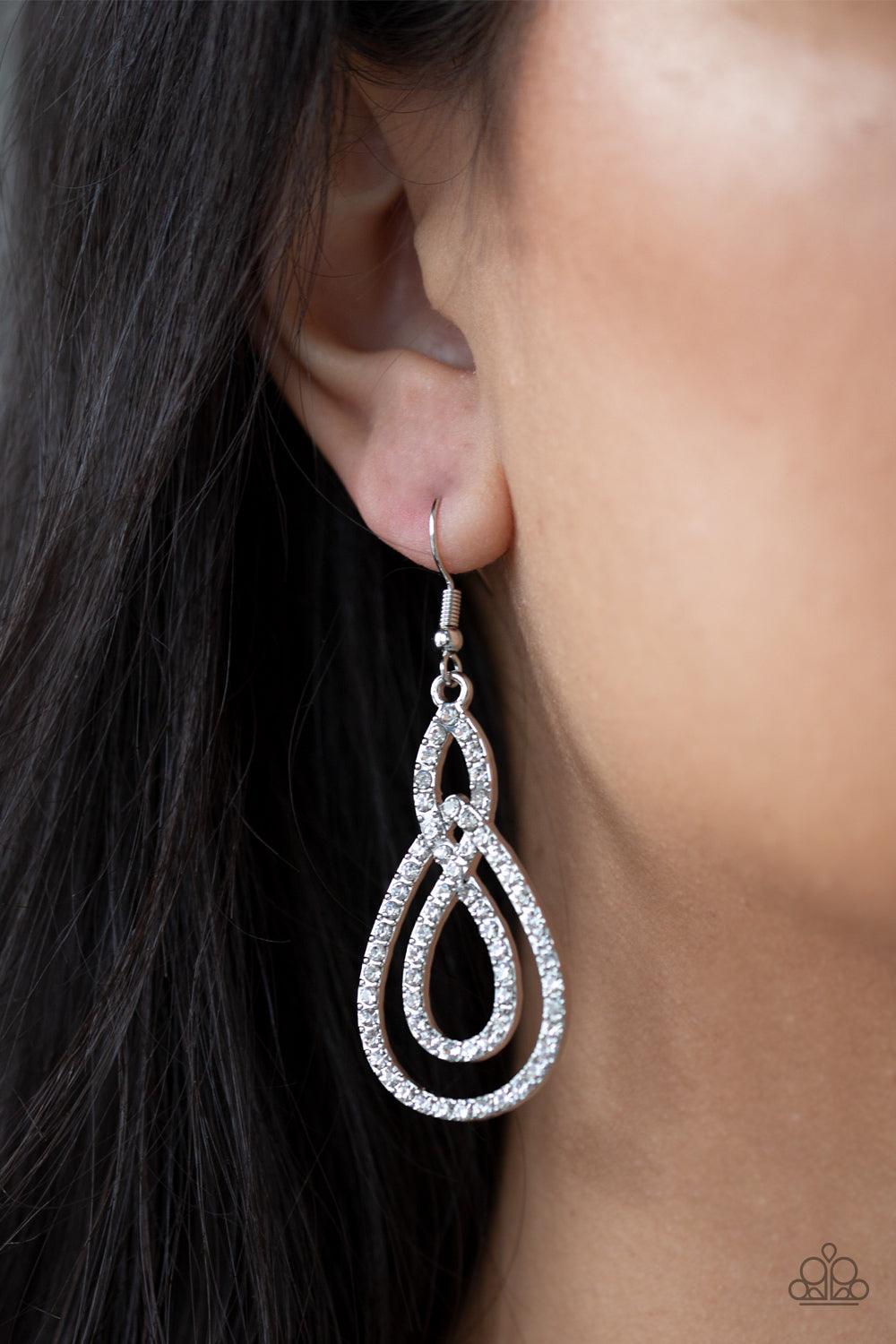 Paparazzi Accessories - Sassy Sophistication - White Earrings 