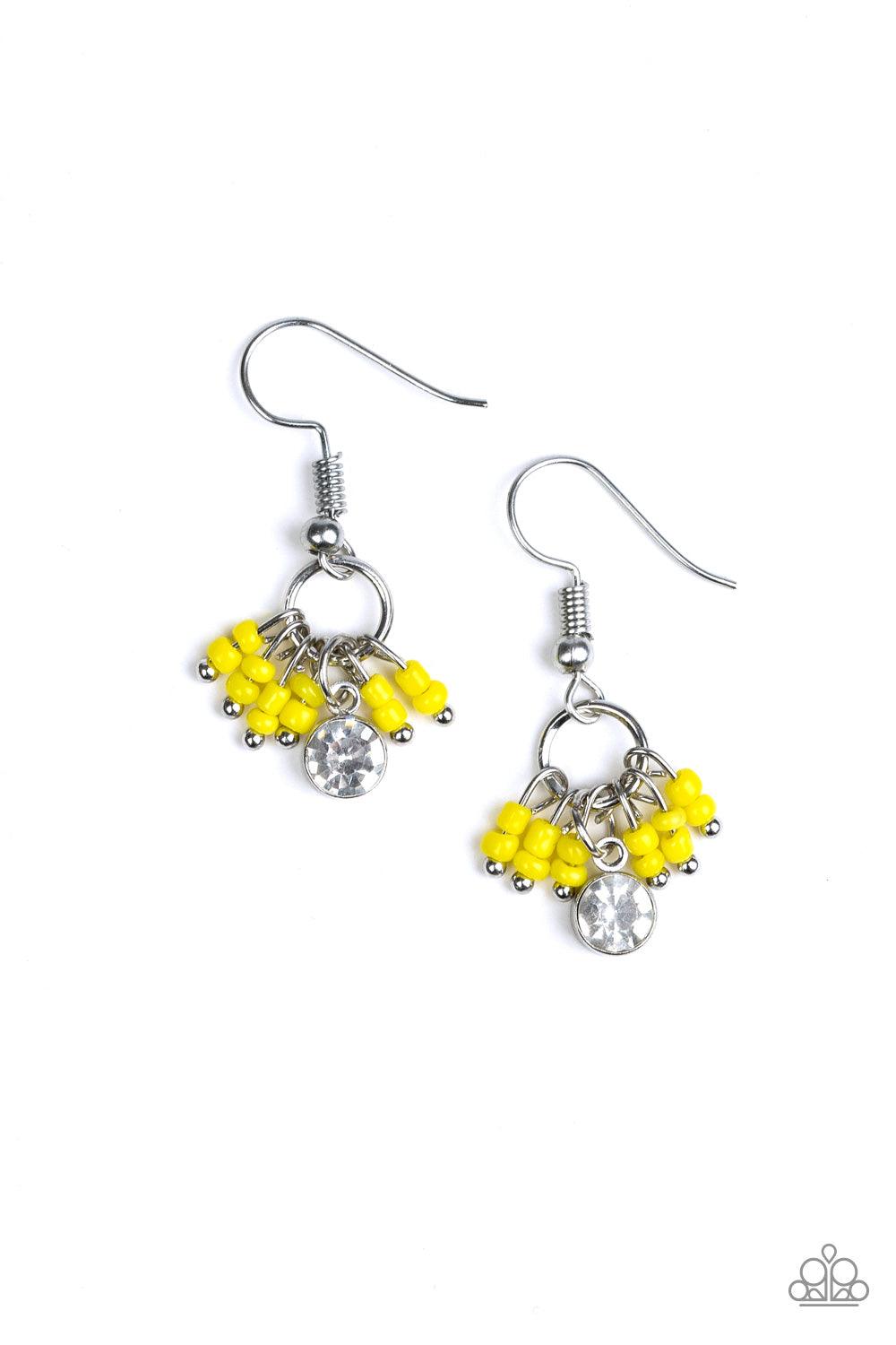 Paparazzi Accessories-Twinkling Trinkets - Yellow Earrings