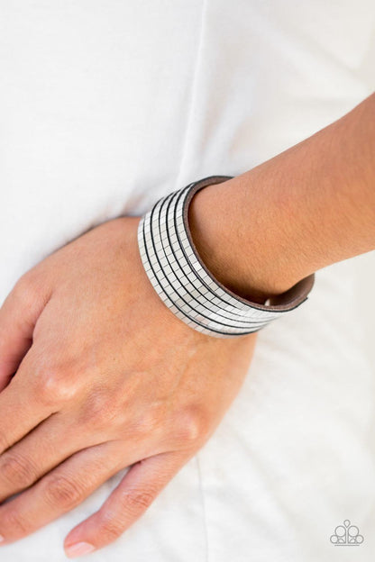 Paparazzi Accessories-Disco Dazzle - Silver Bracelet